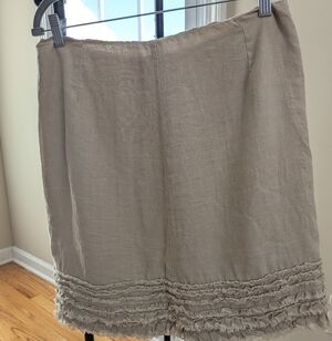 Tommy Bahama Tan Mini Skirt with Ruffle Hem